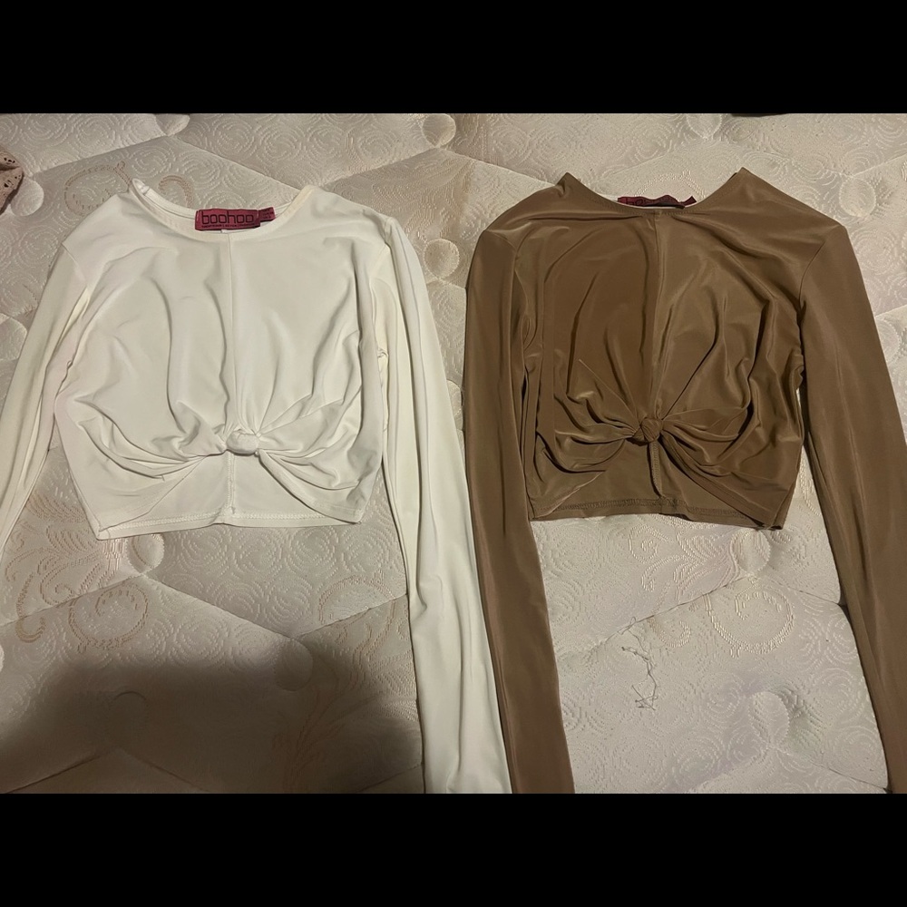 long sleeve cropped shirts *amazing material*